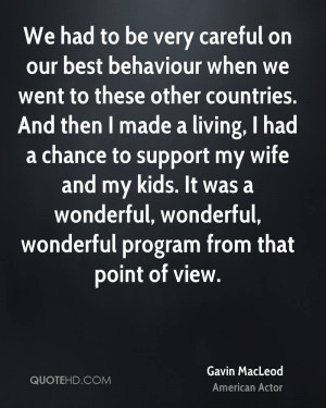 Gavin MacLeod Wife Quotes