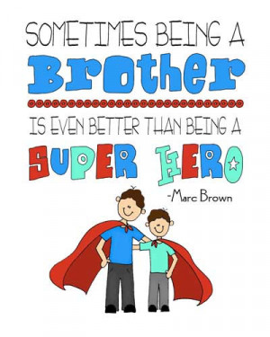 Brother Super Hero Poem Saying Quote Instant Download Printable JPEG ...