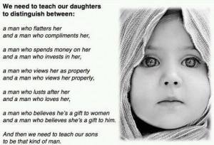 Teaching our daughters and sons