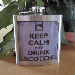 Keep Calm and Drink Scotch Flask