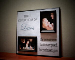 Custom Family Name Frame, Three Generations, Father, Son, Grandson ...