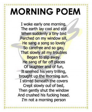 Thread: Morning Poem