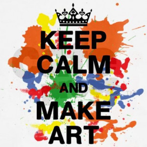 Keep Calm and Make Art T-Shirt on CafePress.com
