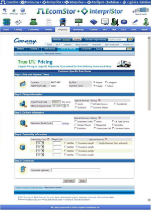 Con-way Freight - LTL Shipping - Interpristor- Quotation & Tracking