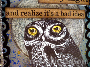 Night Owl Altered Altoids Tin Lid Plaque