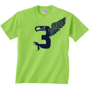 RUSSELL WILSON T-Shirt for Seahawk Fans Green