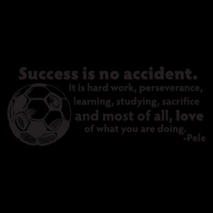 Success Is No Accident Soccer Ball Wall Quotes™ Decal