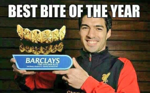 Solid gold: Suarez picked up another award after a great season ...