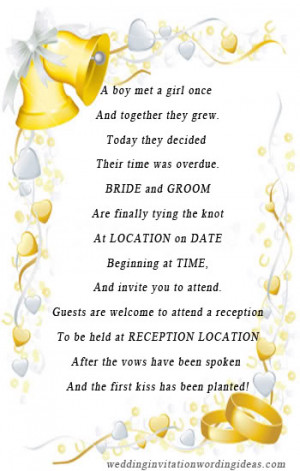 unique wedding invitation wording