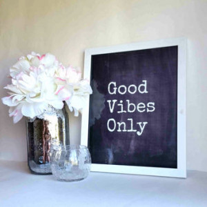 Good vibes only inspirational quote 8.5 x 11 inch wall art print ...