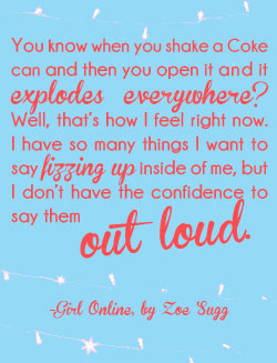 ... inside of me, but I don’t have the confidence to say them out loud