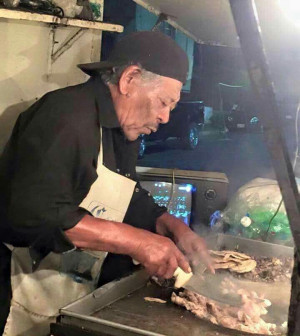 Funny Pictures Mexican Morgan Freeman serving you tacos