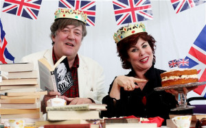 Stephen Fry and Ruby Wax tuck into books and cake at Hay Festival 2012 ...