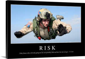 Risk: Inspirational Quote and Motivational Poster Wall Art