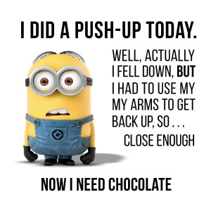 minion meme push up