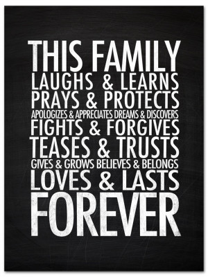 This Family lasts Forever wall print. #homedecor #printable