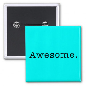 Awesome Quote Template Blank in Black and Teal Pinback Button