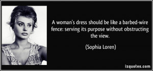 woman's dress should be like a barbed-wire fence: serving its ...