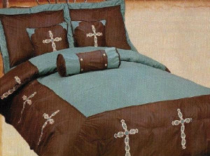 western turquoise star cowboy comforter bedding set