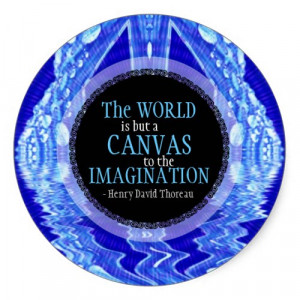 Imagination Canvas Quote Custom Art Sticker by webgrrl