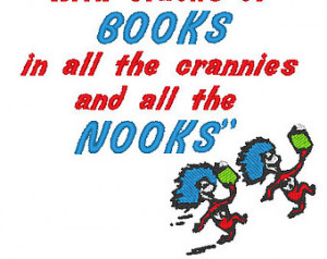Dr. Seuss Quote of books Machine Em broidery patch ...