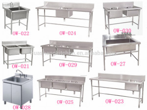 2014 HOT SELL!! Professional Kitchen Square Single Bowl Inox Hot Water ...