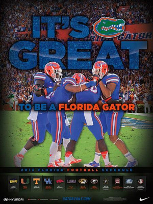 It’s Great UF: Florida Gators’ 2013 football schedule poster
