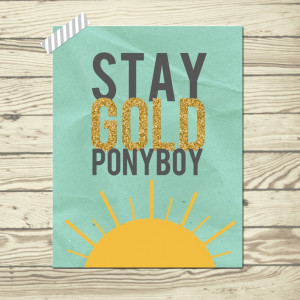 Stay Gold Ponyboy, via Etsy.