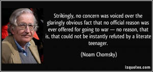 Strikingly, no concern was voiced over the glaringly obvious fact that ...