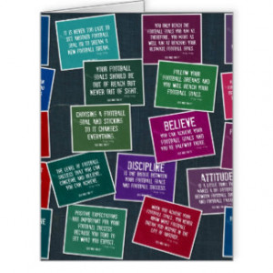 Football Quotes on Large Greeting Card