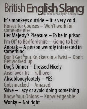 here is some british words for you.