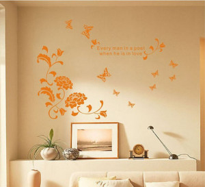 Love Quotes with Flowers Wall Stickers – WallStickerDeal.com | We ...