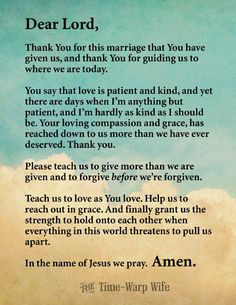This prayer is meaningful for both my husband and myself answered ...