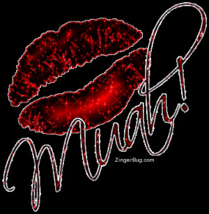 Glitter Graphic Comment: Muah Glitter Lips