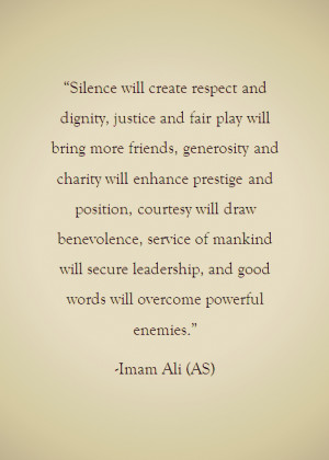 ... prestige position courtesy leadership hazrat ali imam ali quotes