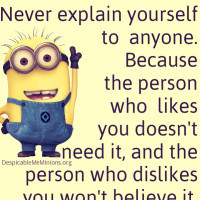 Life is all about balance – Minion Quotes