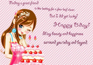 Cute Girl Wish You Happy Birthday Wishes Cards