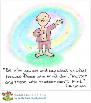 Buddha Doodles by Molly Hahn, Quote by Dr. Seuss