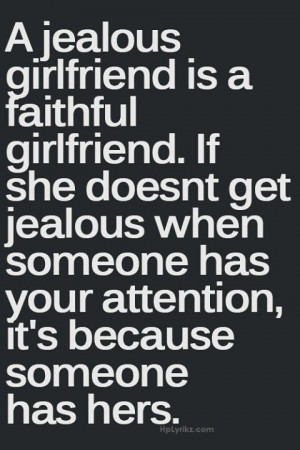 Not jealous just cares... very true!
