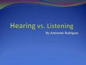 Listening Vs Hearing