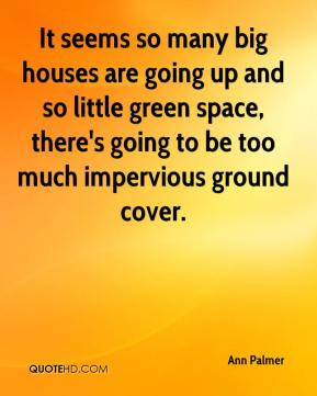 ... green space, there's going to be too much impervious ground cover