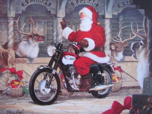 motorcycle christmas cards sayings
