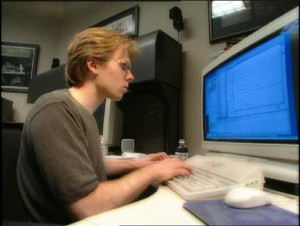 John Carmack working on Doom 3