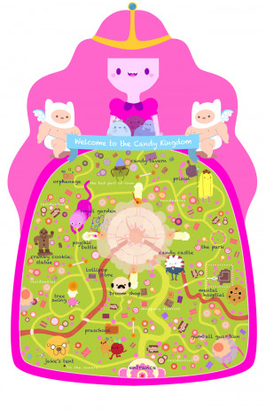 Candy Kingdom Map by pronouncedyou