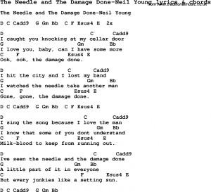 Love Song Lyrics for:The Needle and The Damage Done- Neil Young