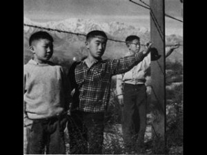 Quotes from Executive Order 9066 are shown along with scenes of the ...