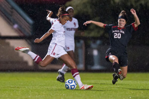 Lindsay Taylor of the Cardinal women's soccer team in a match against ...