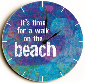 Beach Quote Wall Clock