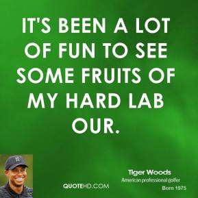 It's been a lot of fun to see some fruits of my hard lab our.