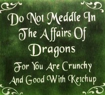 Funny Dragon Quote - Do not meddle in the affairs of dragons, for you ...